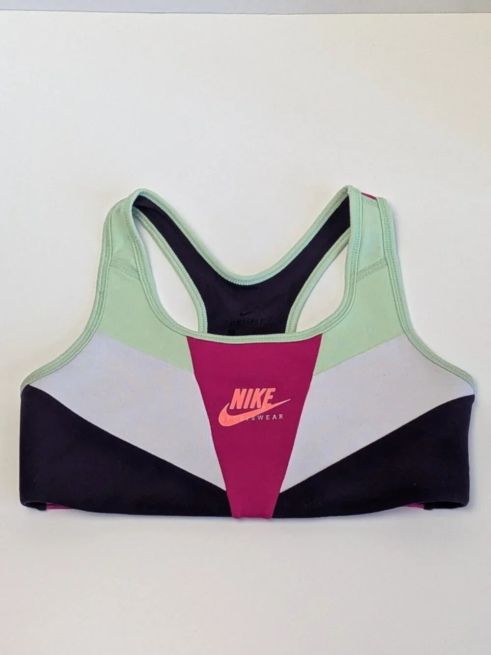 Lot of 3 Nike Sports Bras Medium Pink Black Retro Colorblock Bundle